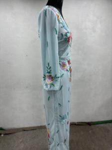 สวยงาม เลื่อมประดับด้วยลูกปัด เย็บปักถักร้อยมือ ยาวพื้น เส้นคอ V ชุดเดรสคลับขาดสูง ชุดเดรสราคาต่ํามาก - Product Image 6