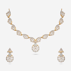 Zircon Necklace 188886 Elegant <b>Wedding</b> <b>Accessory</b> with Dazzling Zircon Stones - Product Image 1
