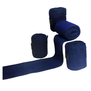 High Quality Custom Made <b>Black</b> Polar Fleece Hand and Leg <b>Wraps</b> for Horse Riding with Safety Knee Guard Support - Product Image 5