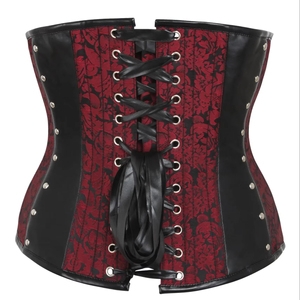 Women's Breathable Faux Suede Leather Corset Gothic Bralette with OEM Design Logo <b>Body</b> Shaping Crop Top Bustier Crop Top - Product Image 3