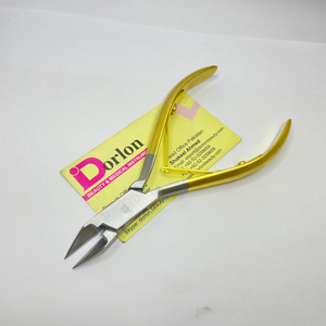 Cortaúñas profesional medio chapado en oro para dedos de los pies, cortadores de acero inoxidable con logotipo personalizado, podología, podología, uñas gruesas de alta resistencia - Product Image 4