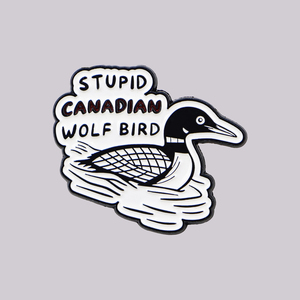 Pin de esmalte de aves y lobos canadienses divertidos, broche de ganso, insignias para solapa, accesorios para mochilas y ropa, regalos de joyería divertidos - Product Image 1