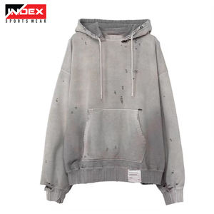 Ropa de invierno Desgastado Sun Faded Hoodie Algodón/Poliéster Peso pesado Lavado ácido French Terry con logotipos personalizados - Product Image 4
