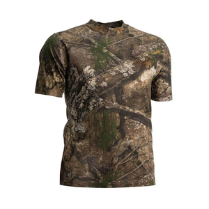 T-shirts de chasse personnalisés OEM de haute qualité, respirants, à manches courtes pour hommes, performance de chasse, camouflage - Product Image 6