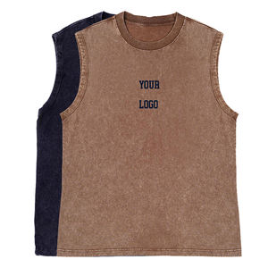 Chemise vintage à manches longues pour homme 2026 – Gilet en polyester doux de haute qualité, délavé à l'acide, avec logo personnalisé, style hip-hop urbain, col montant en sergé - Product Image 1