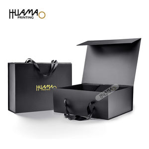 Cajas de Embalaje para Zapatos Personalizadas Huamao, Color Negro, Plegables, con Cinta y Cierre Magnético, Logotipo en Hot Foil para Embalaje de Zapatos - Product Image 2