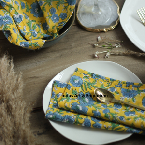 Servilletas de cóctel reutilizables personalizadas Servilleta impresa con bloque de mano Servilletas de tela de algodón 100% - Product Image 6