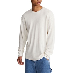 Haute qualité pur coton garder au chaud Kint hommes à manches longues Logo personnalisé impression été col rond T-shirt pour hommes livraison DDP - Product Image 1