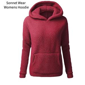 Sweatshirts à capuche pour femmes, en polaire surdimensionné, avec poche, coupe ample, décontracté - Product Image 4