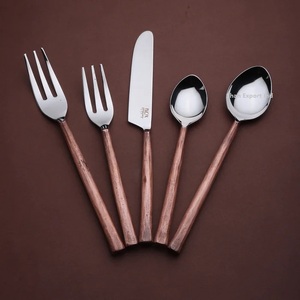 Popular Stainless Steel Plated Cutlery Set with Antique Round Handles for Home and Wedding Tabletop Flatware Set - Product Image 1