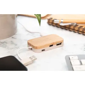Holbaru Bamboo <b>USB</b> <b>Hub</b> Eco-Friendly Desk Set with Gadgets - Product Image 3