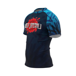 ProFitter Rash Guard Jiu Jitsu MMA BJJ Compression personnalisée Rash Guard Manches courtes Impression par sublimation 180g Unisexe Adultes - Product Image 5