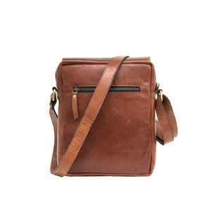 Sac en cuir véritable pour hommes couleur marron - Product Image 6