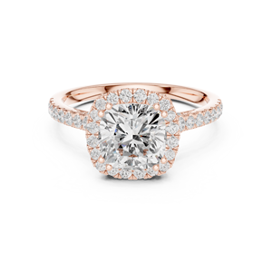 Anillo de Compromiso de Diamantes Chapado en Oro Rosa de 10k de Calidad Premium, Colección Boutique S Virvadiya, Engaste de Puntas, Ajustable - Product Image 1