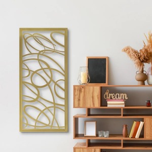 Pieza de Arte de pared de Metal contemporáneo para el hogar Acento interior de lujo Elegante sala de estar Decoración de pared del dormitorio - Product Image 3