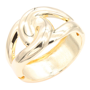 Braccialetti di moda a cerniera placcati in oro elegante Design Bangle per le donne - Product Image 2