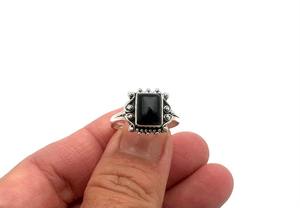 925 Sterling Silver Black Onyx Gemstone Ring Jewelry Handmade Silver Boho Style Ring Jewelry For Women Wedding Gift For <b>Wife</b> - Product Image 1