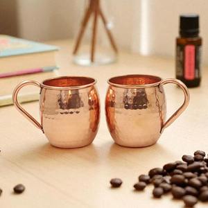Mug en cuivre pur artisanal de qualité supérieure pour l'eau, le thé et l'utilisation quotidienne de la médecine ayurvédique, disponible à prix réduit - Product Image 4