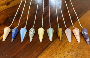 Améthyste naturelle à facettes 7 CHAKRA cône pendule guérison radiesthésie cristal pendule REIKI cristal vente en gros - Product Image 4