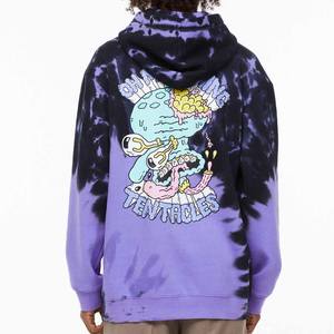 Venta al por mayor a granel Tie Dye Sublimation Pullover Hoodies Sudadera de invierno con técnica de teñido liso - Product Image 3