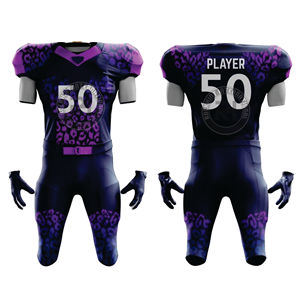 Uniforme d'équipe de football américain pour hommes, maillot et pantalon, tissu respirant à séchage rapide pour l'entraînement, la pratique et le jour du match - Product Image 2