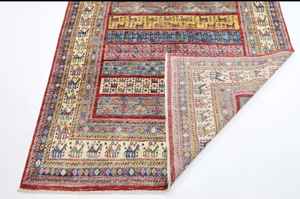 Tapis de style turc noué à la main Oushak bleu 9x12, tapis modernes Oushak colorés personnalisés disponibles - Product Image 3