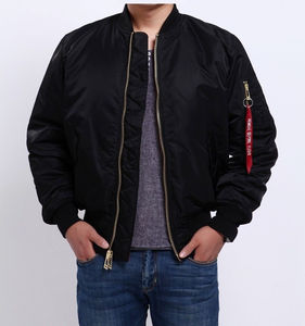 Veste d'hiver décontractée pour homme sur mesure Coupe-vent Vintage Baseball Bomber Col montant Logo avant Mode Taille 4XL - Product Image 5