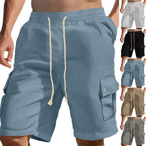 Short cargo nouveau style pour homme avec fermetures, pattes de taille réglables et grandes poches latérales, idéal pour les distributeurs de matériel tactique - Product Image 1