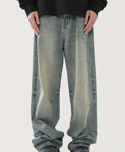 Jeans de Mezclilla Holgados Personalizados de Alta Calidad, Estilo Boyfriend para Hombre - Product Image 1