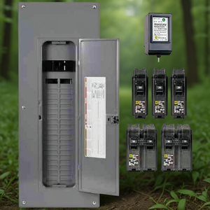 อุปกรณ์ป้องกันไฟกระชากแบบเหล็ก-100A 240V แผงรวมสัญญาณสำหรับระบบไฟฟ้าพร้อมเบรกเกอร์ 2 ขั้ว 3x50A - Product Image 3