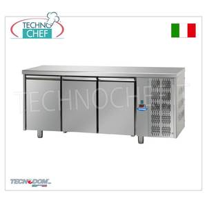 TECNODOM - Mostrador Refrigerado Profesional de 3 Puertas GN 1/1, Equipo de Cocina Comercial con Temperatura de +2/+8 °C - Product Image 1