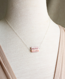 Collar de cadena de alambre con piedras preciosas, cadena de alambre chapado en oro y plata de ohemian - Product Image 3