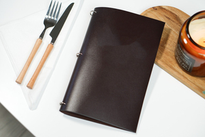 Nueva cubierta de menú personalizada A5 soporte de cuero de media letra Hotel & Restaurant 2017 - Product Image 3