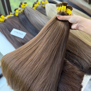 Trending Raw Bulk 100g Extensiones de cabello humano vietnamita Nasa Hair Precio al por mayor Marrón claro Liso 60cm - Product Image 1