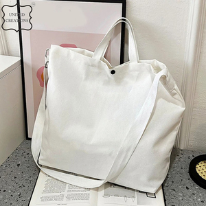 กระเป๋าผ้าออแกนิคสำหรับผู้หญิงกระเป๋าสะพายไหล่กระเป๋าช้อปปิ้งผ้าฝ้ายสำหรับผู้หญิงมีหลายสี - Product Image 3