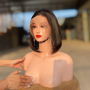 Meilleure qualité extensions de cheveux humains donneur unique 13X4 HD dentelle os droit Bob cheveux humains pour les femmes noires - Product Image 2