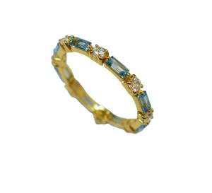 S925 Sterling Silver Rhodium & <b>Gold</b> Plated Bezel Setting Pink <b>Opal</b> Eternity <b>Ring</b> for Party Customizable Retail OEM ODM - Product Image 1