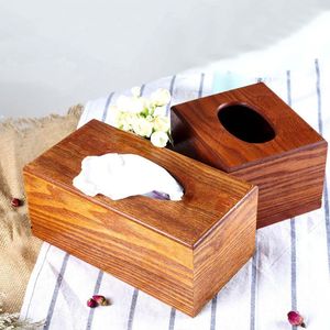 Boîte à mouchoirs en bois faite à la main, distributeur de mouchoirs décoratif pour le salon - Product Image 4