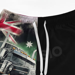 Short de rugby unisexe conçu sur mesure Short de football à impression numérique bicolore avec fermeture éclair respirant à séchage rapide 100% polyester - Product Image 3