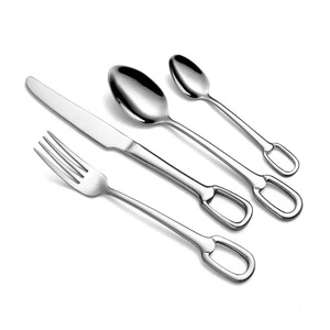Hot Selling Long Luxury Gold Cutlery Flatware Set Spoons Mirrored Stainless Steel - Product Image 1