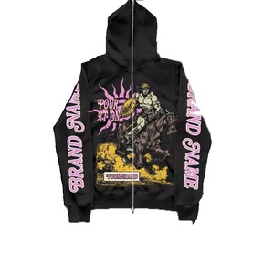 Nouveau design, sweat-shirts unisexes à capuche zippés, imprimé tête de mort, teint uni, qualité supérieure, grammage moyen, vêtements de sport stylés - Product Image 4