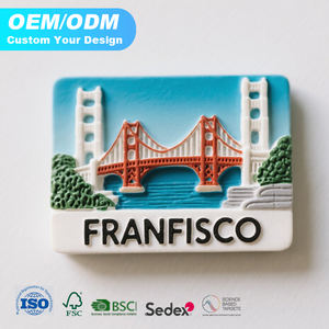 Aimant de réfrigérateur en résine personnalisé avec photo souvenir du Jardin du Palais de Versailles en <span class=keywords><strong>France</strong></span> avec bordure dorée - Product Image 5