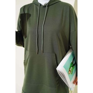 ชุดสีกากีมีฮู้ดยืดหยุ่นขา2ชิ้น - Product Image 3