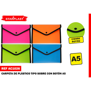 A5 porta busta chiusura a bottone 26x18.5cm Logo personalizzato colori assortiti cancelleria ufficio espanso foglio di File A6 cartella tascabile - Product Image 1