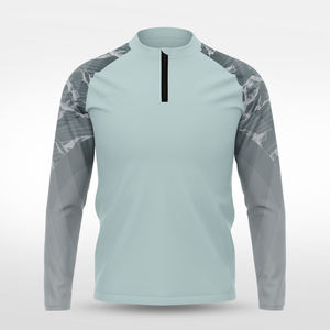 เสื้อเชิ้ตแขนยาวผู้ชายแบบซิป ¼  ผ้าพิมพ์ลายกลับด้านได้ ระบายความชื้น แห้งเร็ว น้ำหนักเบา ยืดหยุ่นได้ - Product Image 3