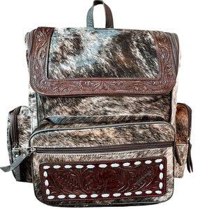 กระเป๋าเป้หนังวัวแท้สไตล์โบฮีเมียนสำหรับผู้หญิง งานฝีมือแกะสลักด้วยมือ คุณภาพพรีเมียม กันน้ำ ขายดี - Product Image 1