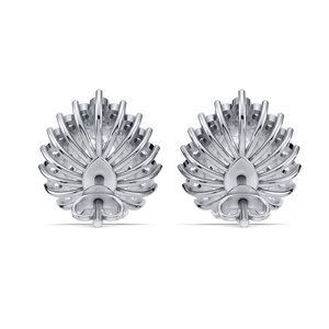 IGI Certified Lab Grown Diamond Pear Cut Double Halo Stud <b>Earrings</b> 14K <b>Gold</b> Teardrop Diamond <b>Earrings</b> - Product Image 3