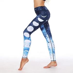 Custom Logo Women's Yoga <b>Leggings</b> Breathable High Waist Elastic Pants with Print <b>Pockets</b> <b>Leggings</b> Gym - Product Image 1