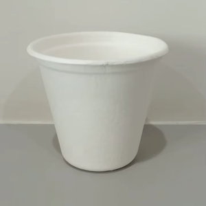 Vaso desechable sostenible de 250ml hecho de fibra vegetal Natural, vaso de vidrio Ideal para eventos, fiestas, cafés - Product Image 1