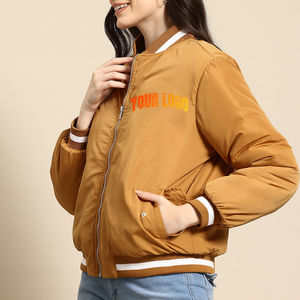 Meilleure vente, veste universitaire pour femmes, collection hiver Taille adulte, tenue décontractée, coupe confortable, veste personnalisée OEM de style universitaire - Product Image 1